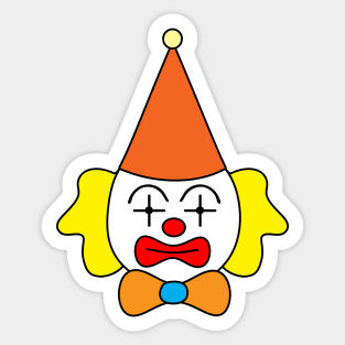 Clown - funny face. Sticker